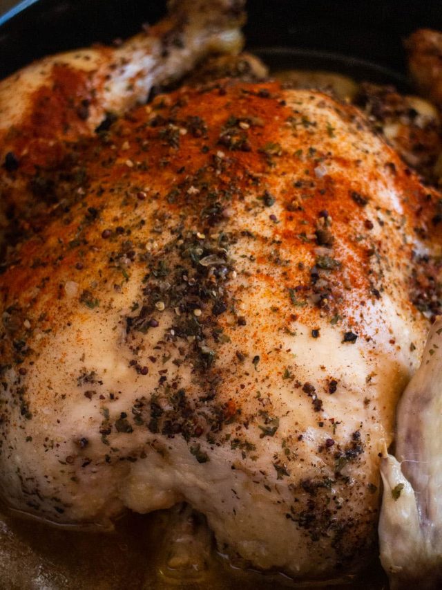 4 Hour Slow Cooker Whole Chicken